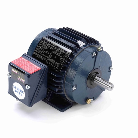 Leeson Severe Duty Motor, 1 HP, 3 phase, 1800 RPM, 230/460 V, 143T Frame, TENV E461